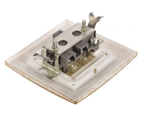 Выключатель duwi с/п 2-кл серия Palazzo Vintage, белое золото 26582 5 – изображение 2