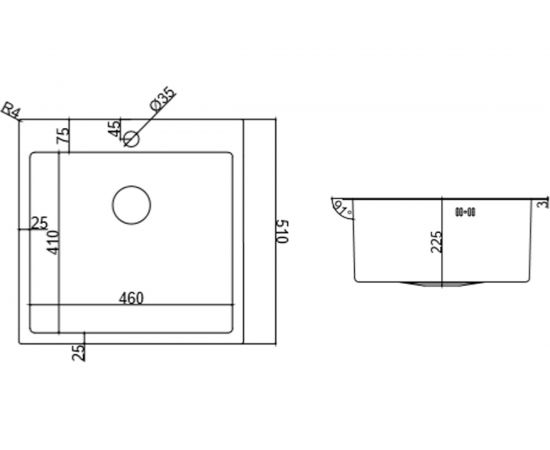 Мойка EMAR универсального монтажа EMB-116 PVD Nano Dark – изображение 2