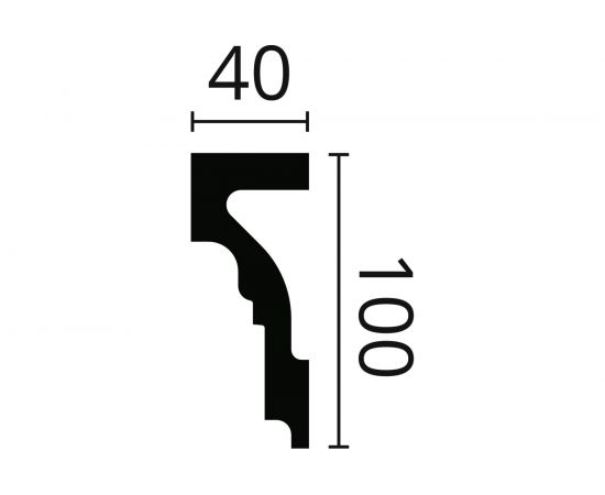 Молдинг WALLSTYL (2000х100х40 мм; белый) NMC WL4 – изображение 3