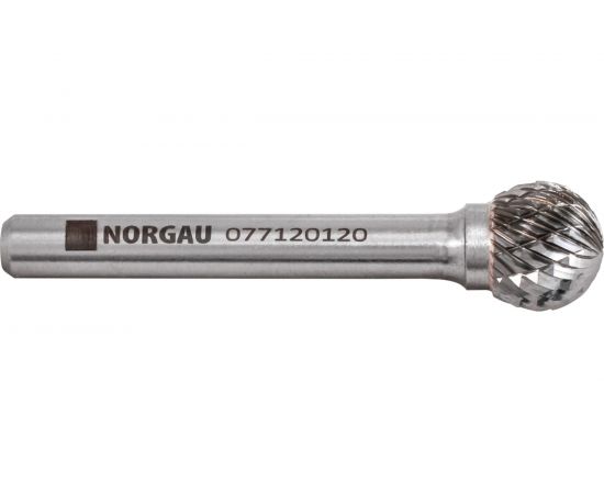 Борфреза твердосплавная NORGAU форма D сферическая DCM HM D1210M06-45 (12х10.8х6х51) 077120120 – изображение 3