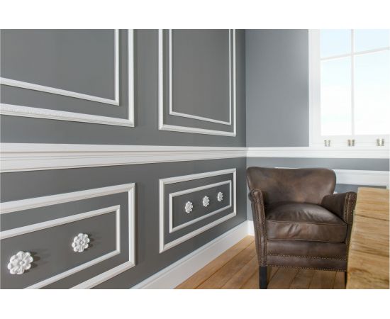 Молдинг WALLSTYL (2000х100х40 мм; белый) NMC WL4 – изображение 4