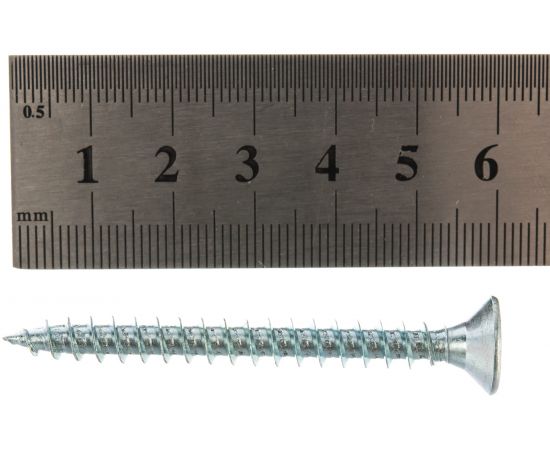 Потайной универсальный шуруп Метизный двор 6,0x60, оцинкованный, 100 шт. 4690441023018 – изображение 4