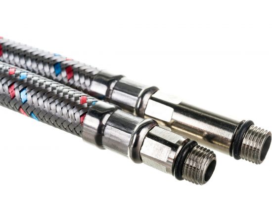 Гибкая подводка для смесителя Профсан ПСМ 60 см., 1/2-М10 пара PS-FMF60 – изображение 4