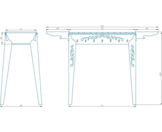 Садовый мангал с двумя боковыми полками GRATAR МС 740 – изображение 6
