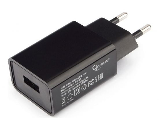 Адаптер питания Cablexpert 100/220V - 5V USB 1 порт, 2A, черный MP3A-PC-25 