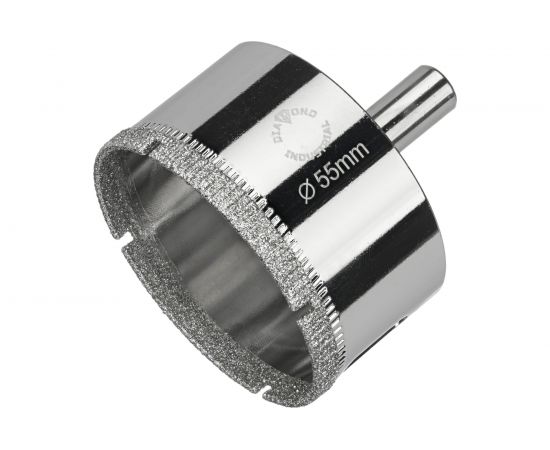 Коронка алмазная по керамике, плитке и стеклу 55 мм Diamond Industrial DIDCBC055 