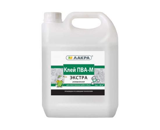 Универсальный клей ПВА-М Лакра Экстра 4 кг 90001342941 