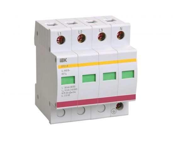 Разрядник IEK ОПС1-B, 4P, ИЭК, MOP20-4-B 