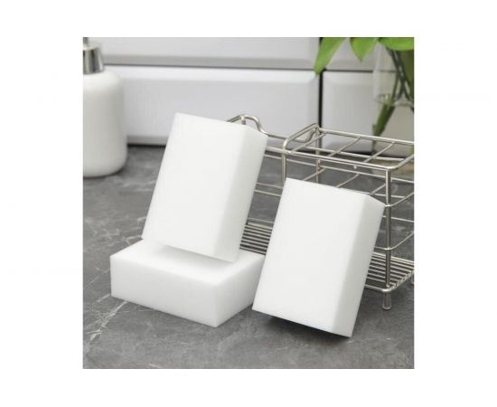 Меламиновая губка для удаления пятен Доляна набор 3 шт, 9х6х3 см 761376 