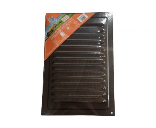 Решетка вентиляционная металлическая (200х300 мм; коричневый) Космовент РМ2030кр 