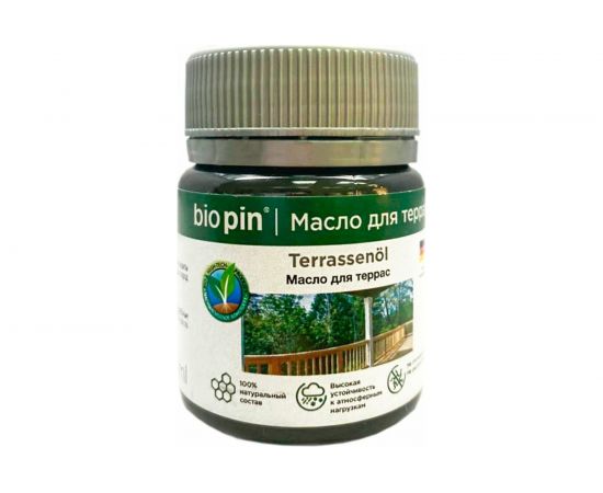 Масло для террас BIO PIN 4010 Terrassenol в цвете Тик 45 мл 40106C102 