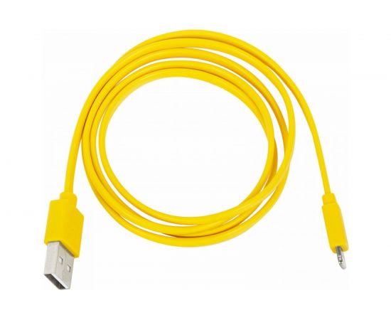 Кабель Rombica USB - Lightning MFI, ПВХ Плоский, 1м, желтый DIGITAL MR-01 CB-MR01Y 