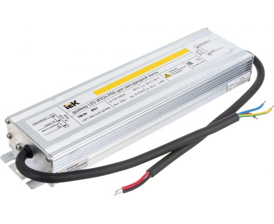 Драйвер IEK LED ИПСН-PRO, 100Вт, 12В блок-шнуры IP67 LSP1-100-12-67-33-PRO 