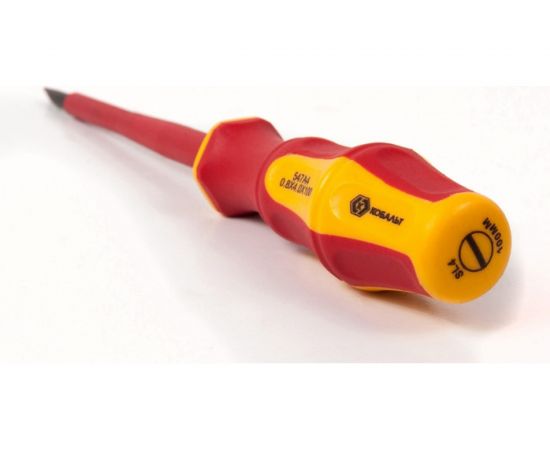 Отвертка диэлектрическая Ultra Grip SL 4,0 х 100 мм CR-V КОБАЛЬТ 646-447 – изображение 2