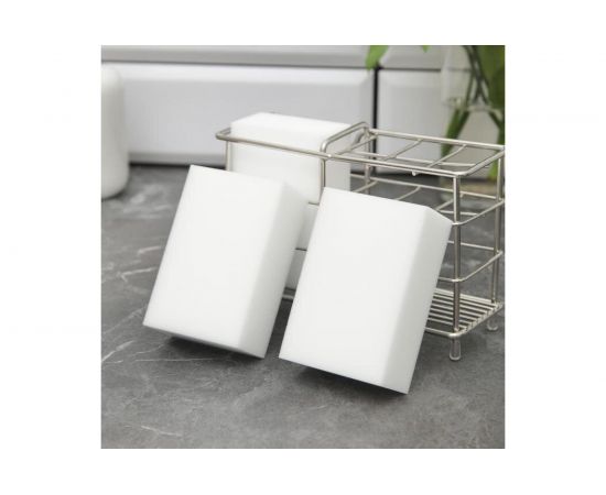 Меламиновая губка для удаления пятен Доляна набор 3 шт, 9х6х3 см 761376 – изображение 2