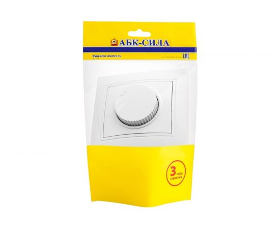 Диммер АБК-СИЛА Р до 600 Вт "ПАНДОРА" белый 1 шт 5401601 – изображение 2