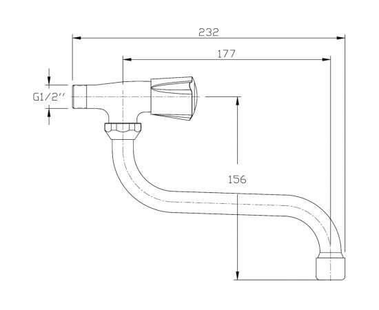 Настенный кран RUSH Pioneer хром PI7950-28 – изображение 2