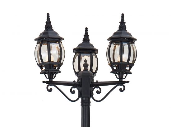 Садово-парковый светильник, столб 3*100W E27 230V, черный Feron 8115 11214 – изображение 2