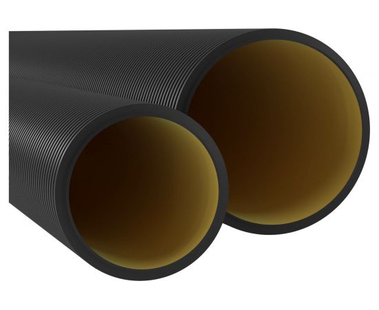 Жесткая двустенная труба для кабельной канализации DKC 6м, 8кПа, диаметр 160 мм, цвет черный 160916A-8K – изображение 2