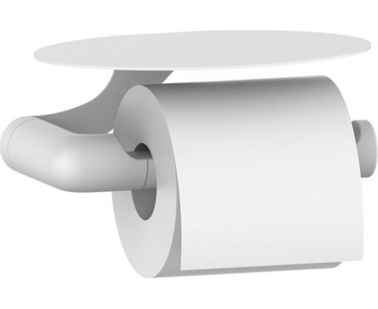 Бумагодержатель IDDIS NOA с овальной полкой, нержавеющая сталь, белый матовый NOAWT00i43 – изображение 2