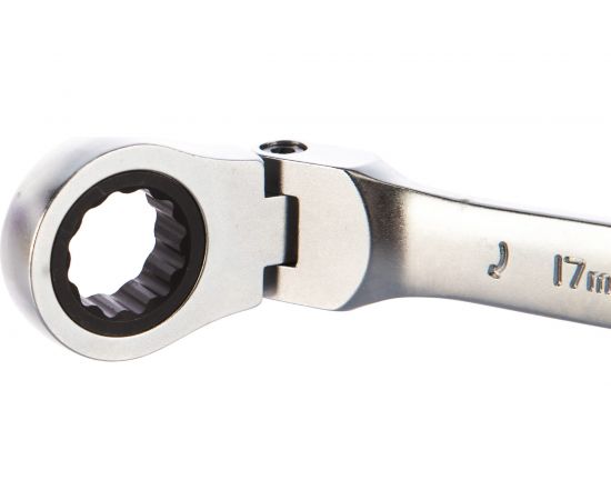 Комбинированный трещоточный ключ с шарниром 17 мм Berger BG BG1246 – изображение 2