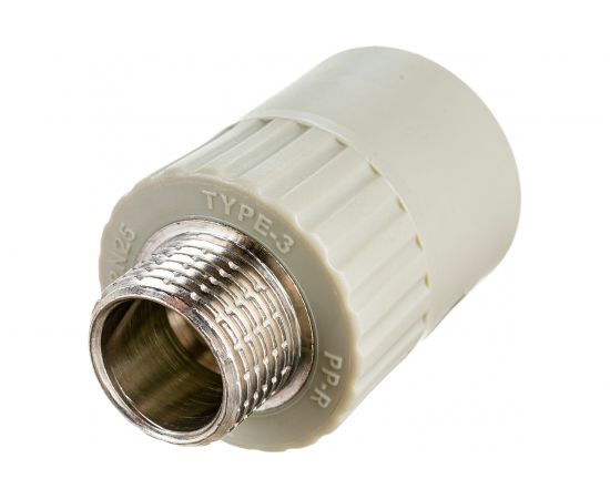 Муфта RTP PN25 комбинированная, наружная резьба, D25х1/2 мм, серая 10944 – изображение 3