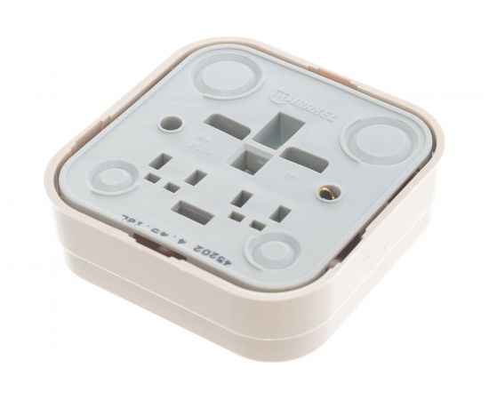 1-местная розетка Makel ОП 16А IP20 без заземления квадратная кремовый 45202 – изображение 3
