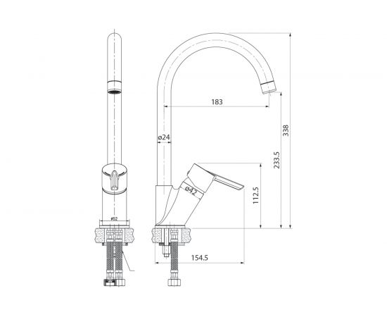 Смеситель для кухни IDDIS, Kitchen Line, K11SB0Ji05 – изображение 4