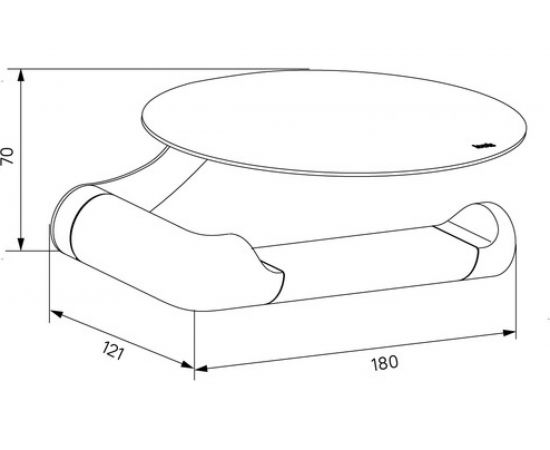 Бумагодержатель IDDIS NOA с овальной полкой, нержавеющая сталь, белый матовый NOAWT00i43 – изображение 4