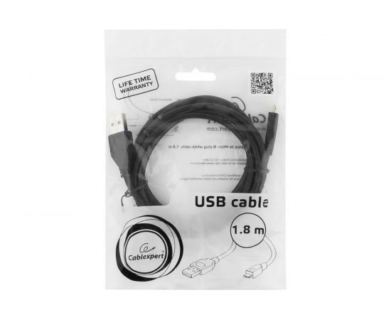 Кабель Cablexpert USB 2.0 Pro AM/microBM 5P, 1.8м, экран, черный, пакет CCP-mUSB2-AMBM-6 – изображение 5