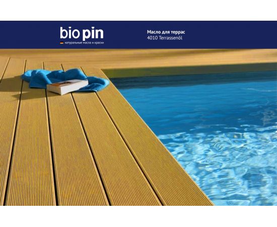 Масло для террас BIO PIN 4010 Terrassenol в цвете Тик 45 мл 40106C102 – изображение 10