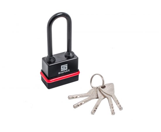 Навесной замок БУЛАТ ВС 3-Н55-01 ПЛ (всепогодный; 5 ключей; 8 мм) 13984 