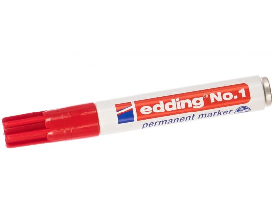 Перманентный маркер, красный, клиновидный наконечник 1-5мм Edding E-1-2 