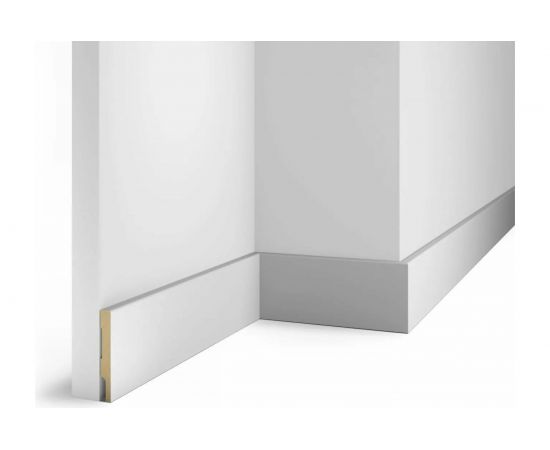 Плинтус COSCA DECOR AP72 под покраску, белый, 75x10x2400 мм, МДФ СПБ098260 