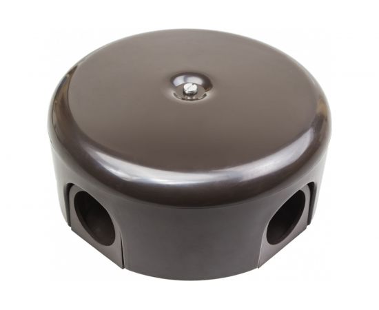 Распределительная коробка Bironi 110мм, пластик, цвет коричневый (4 кабельных ввода в комплекте) B1-522-22-K 