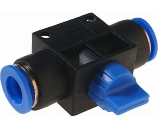 Фитинг для пластиковых трубок с краном (10x10 мм) ROCKFORCE RF-SHVFF10-10 