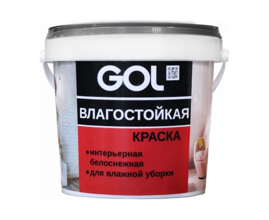 Акриловая влагостойкая краска для стен Palizh GOL ВД-АК-2180 белоснежная 167 3 кг 11605773 