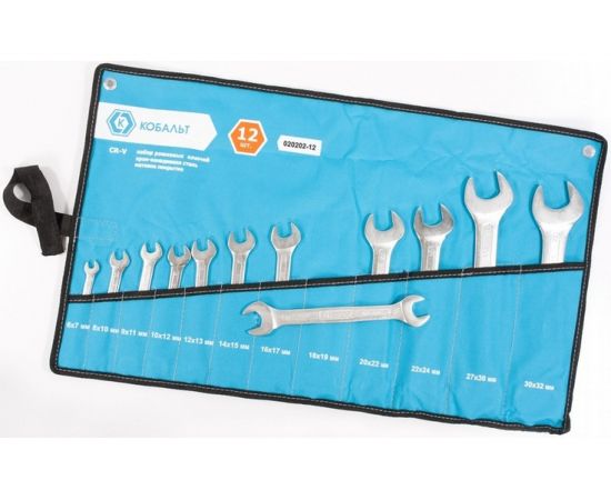 Набор рожковых ключей 12шт КОБАЛЬТ 020202-12 