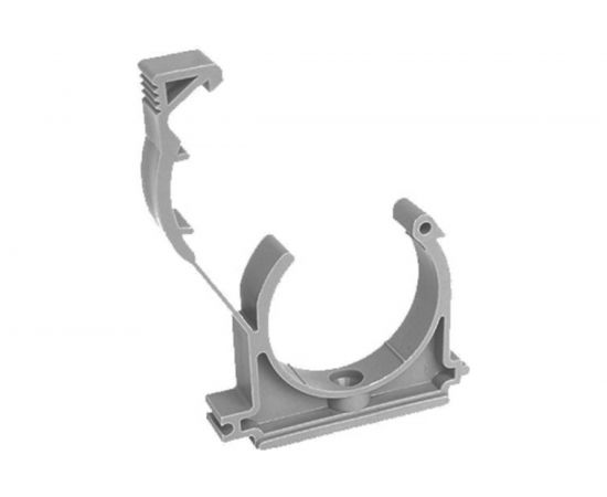 Опора для труб RTP одинарная, с защелкой, D20, серая 19749 