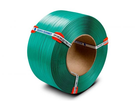 Полипропиленовая лента ВОЛГА ПОЛИМЕР 12x0,8 зеленая, 1750 м 12-10-1750-103-06 