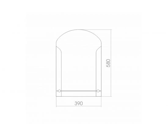 Зеркало mixline Муза 390х580 с полкой 525467 – изображение 2