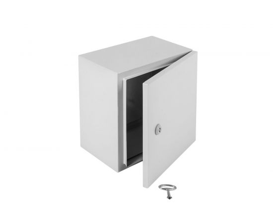 Электротехнический настенный шкаф ЦМО сплошная металлическая дверь, серый EMW-300.300.210-1-IP66 – изображение 2