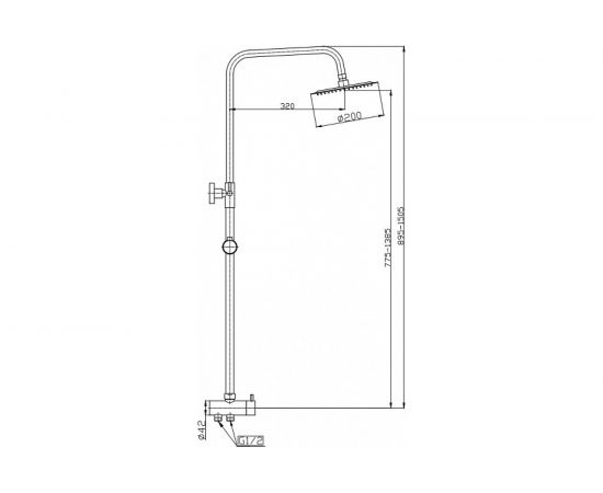 Душевая стойка без смесителя TOKITO TOK-RAI-1015 – изображение 2