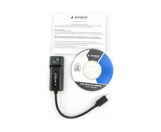 Сетевой адаптер Gembird Ethernet Type-C - Fast Ethernet adapter, NIC-U6 – изображение 2