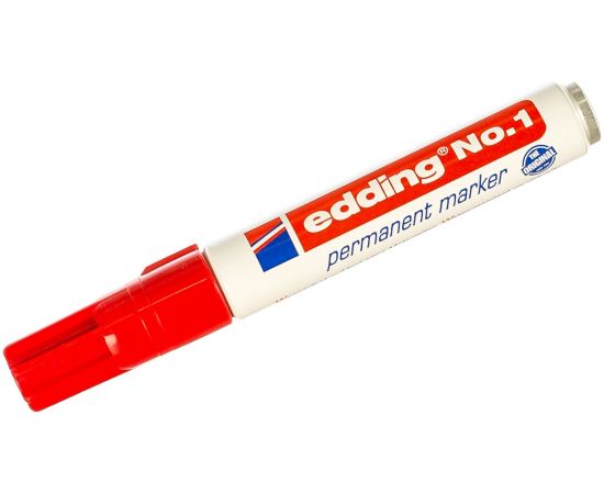 Перманентный маркер, красный, клиновидный наконечник 1-5мм Edding E-1-2 – изображение 2