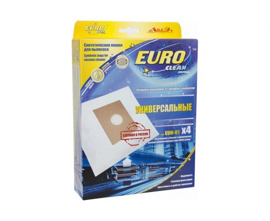 Мешок-пылесборник синтетический универсальный для пылесосов (4 шт.) EURO CLEAN EUN-01/4 – изображение 2