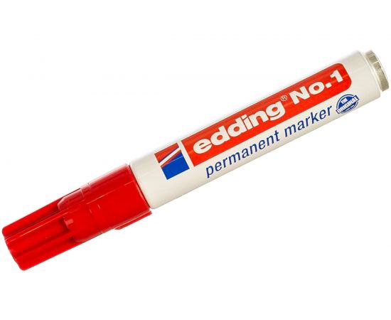 Перманентный маркер, красный, клиновидный наконечник 1-5мм Edding E-1-2 – изображение 3
