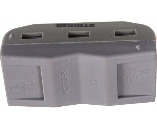 Строительно-монтажная клемма STEKKER 3 контактные группы 1 ввод, 1вывод на полюс, LD222-423, 25шт, 39036 – изображение 3