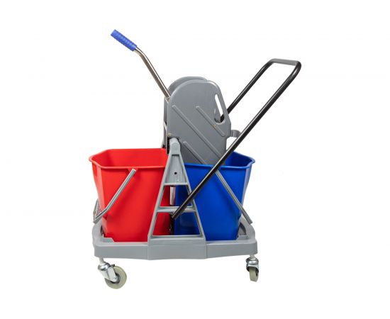 Уборочная тележка Baiyun двухведерная, 2x17, с отжимом AF08076 – изображение 3