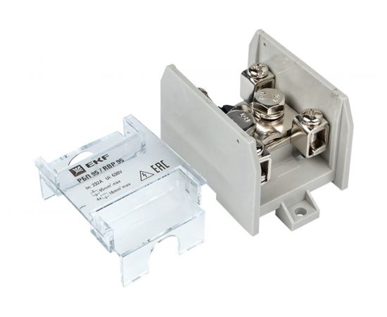 Распределительный блок EKF проходной, РБП 95, 1х95-4х16 мм2, 232/100А, PROxima SQRBP-95-100 – изображение 3